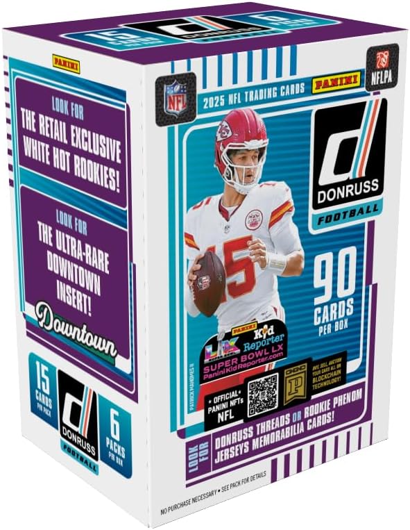 2025 Panini NFL Donruss Football Trading Card Blaster Box