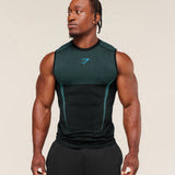 Gymshark Onyx 5.0 Tank - Black/Brand Blue